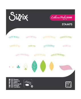 Sizzix Catherine Pooler Clear Stamps Overarching Sentiments (666997)
