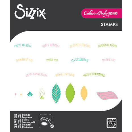 Sizzix Catherine Pooler Clear Stamps Overarching Sentiments (666997)