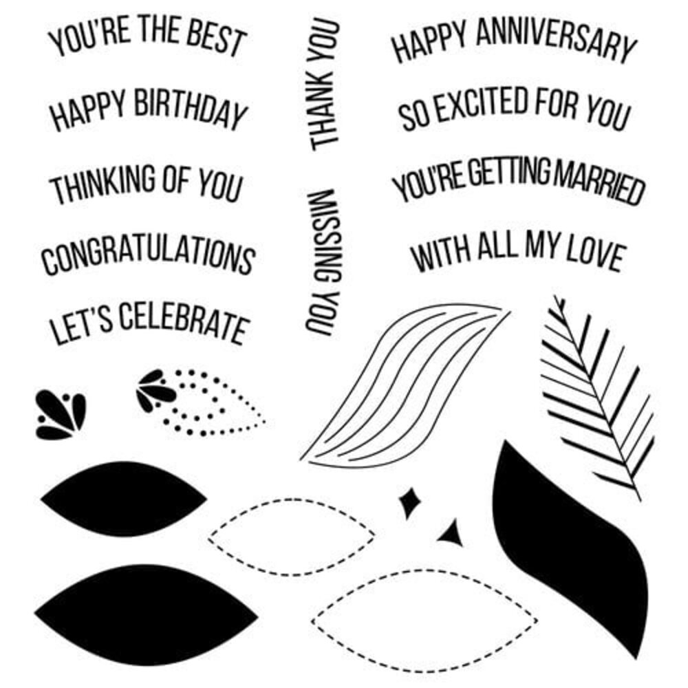 Sizzix Catherine Pooler Clear Stamps Overarching Sentiments (666997)