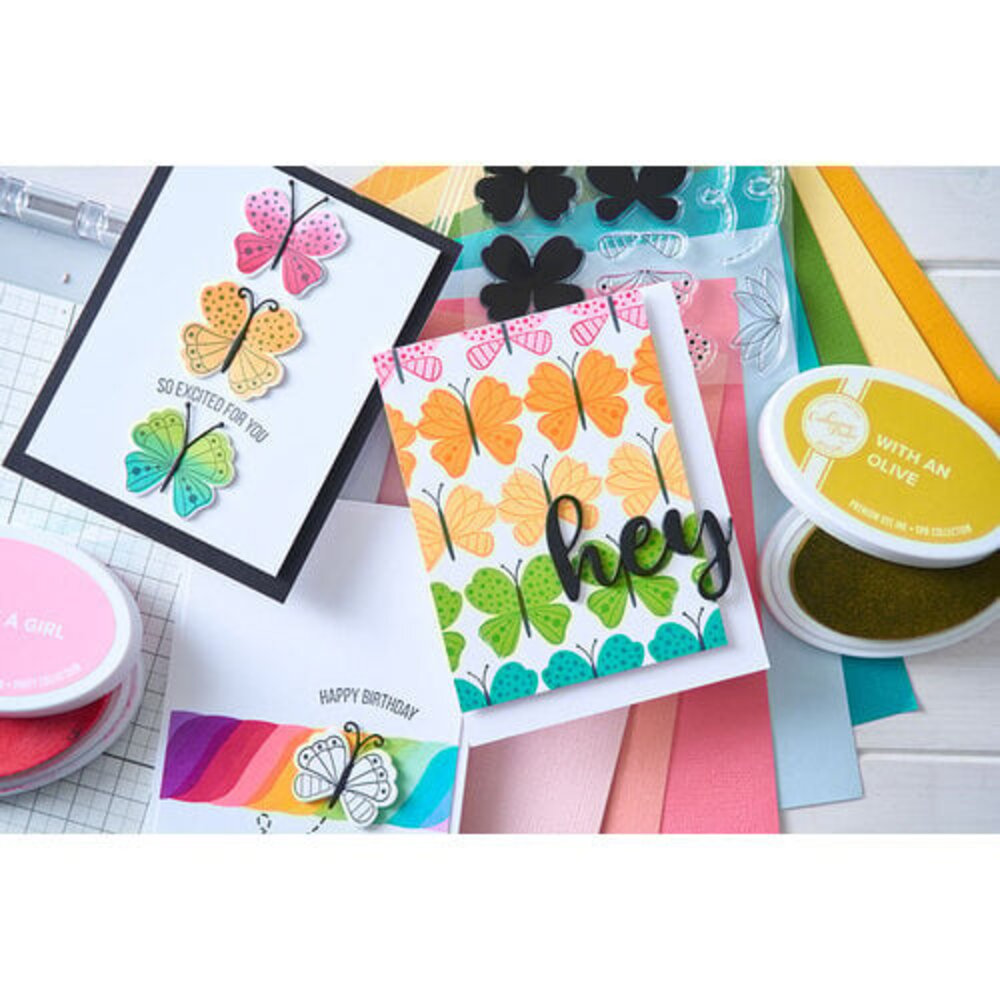 Sizzix Catherine Pooler Clear Stamps Bright Butterflies #1 (666992)