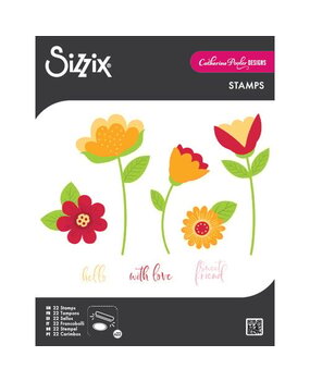 Sizzix Catherine Pooler Clear Stamps Whimsy Bloom #1 (666994)