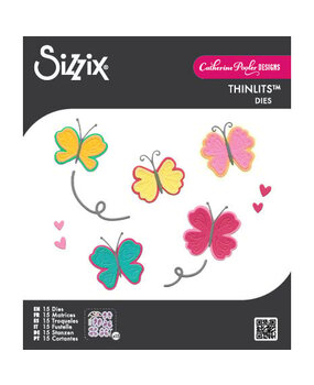 Sizzix Catherine Pooler Framelits Die Set Bright Butterflies #2 (667007)