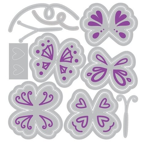 Sizzix Catherine Pooler Framelits Die Set Bright Butterflies #2 (667007)