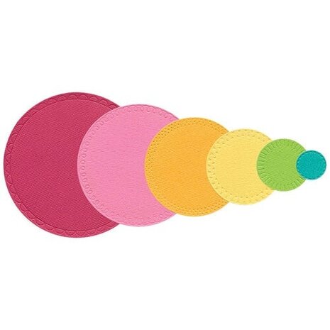 Sizzix Catherine Pooler Framelits Die Set Border Party Circles (666991)