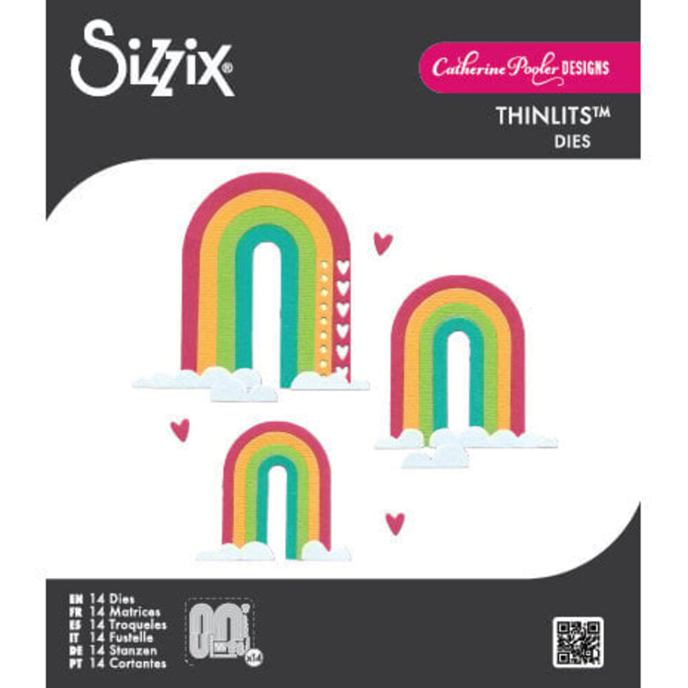 Sizzix Catherine Pooler Thinlits Die Set Rainbow Arches (666999)