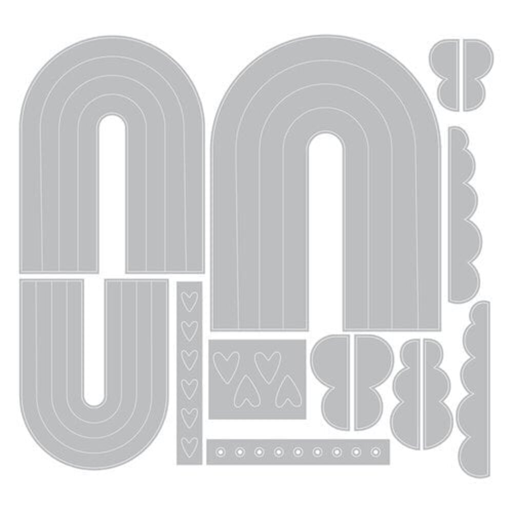 Sizzix Catherine Pooler Thinlits Die Set Rainbow Arches (666999)