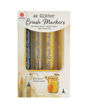 DécoTime Glitter Brush Markers Yellow (3204301) DécoTime Glitter Brush Markers Yellow (3204301)