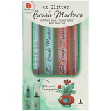 DécoTime Glitter Brush Markers Green (3204301)
