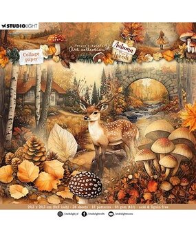 Studio Light Autumn In The Woods 8x8 Inch Collage Paper Pad (JMA-AW-CPP386)