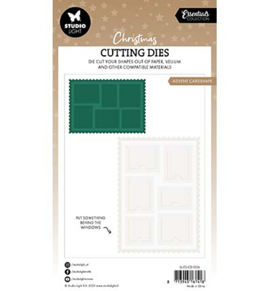 Studio Light Christmas Essentials Snijmal Advent Cardshape (SL-ES-CD1026) Studio Light Christmas Essentials Snijmal Advent Cardshape (SL-ES-CD1026)