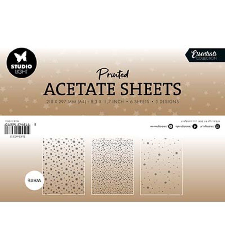 Studio Light Christmas Essentials A4 Acetate Sheets Snowflakes (SL-ES-ACS15) Studio Light Christmas Essentials A4 Acetate Sheets Snowflakes (SL-ES-ACS15)