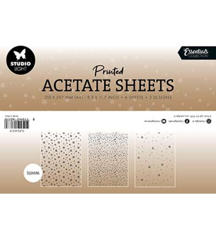 Studio Light Christmas Essentials A4 Acetate Sheets Snowflakes (SL-ES-ACS15) Studio Light Christmas Essentials A4 Acetate Sheets Snowflakes (SL-ES-ACS15)