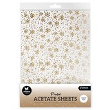 Studio Light Christmas Essentials A4 Acetate Sheets Gold Snowflakes (SL-ES-ACS16)