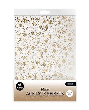 Studio Light Christmas Essentials A4 Acetate Sheets Gold Snowflakes (SL-ES-ACS16) Studio Light Christmas Essentials A4 Acetate Sheets Gold Snowflakes (SL-ES-ACS16)