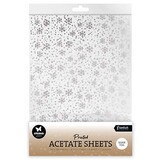 Studio Light Christmas Essentials A4 Acetate Sheets Silver Snowflakes (SL-ES-ACS17)