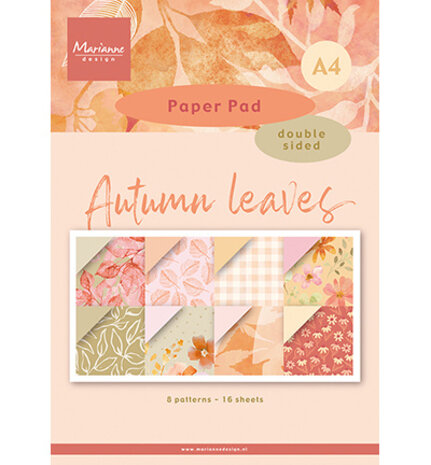 Marianne Design Autumn Leaves A4 Pretty Papers Bloc (PK9215) Marianne Design Autumn Leaves A4 Pretty Papers Bloc (PK9215)