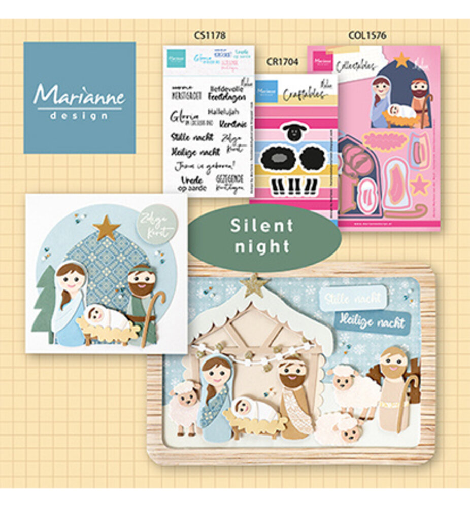 Marianne Design Clear Stamps Nativity Tekst (CS1178) Marianne Design Clear Stamps Nativity Tekst (CS1178)