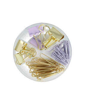 DLP Paper and Document Clips Gold & Purple (30pcs) (3213087)