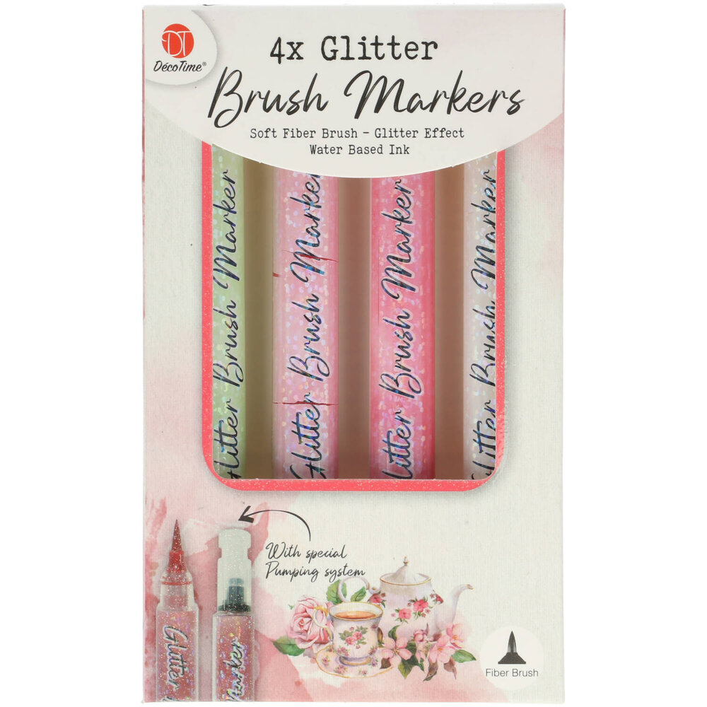 DécoTime Glitter Brush Markers Peachy Pink (3204301) DécoTime Glitter Brush Markers Peachy Pink (3204301)