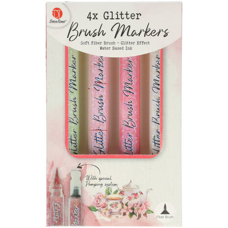 DécoTime Glitter Brush Markers Peachy Pink (3204301) DécoTime Glitter Brush Markers Peachy Pink (3204301)