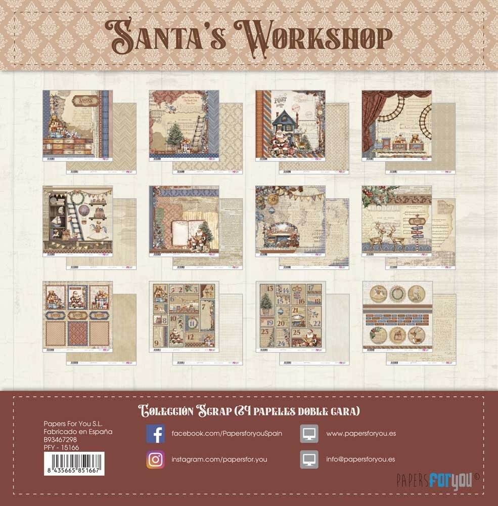 Papers For You Santa's Workshop 8x8 Inch Paper Pack (PFY-15166) Papers For You Santa's Workshop 8x8 Inch Paper Pack (PFY-15166)