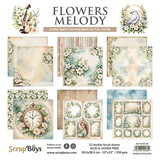ScrapBoys Flowers Melody 12x12 Inch Paper Pad (SB-FLME-08)