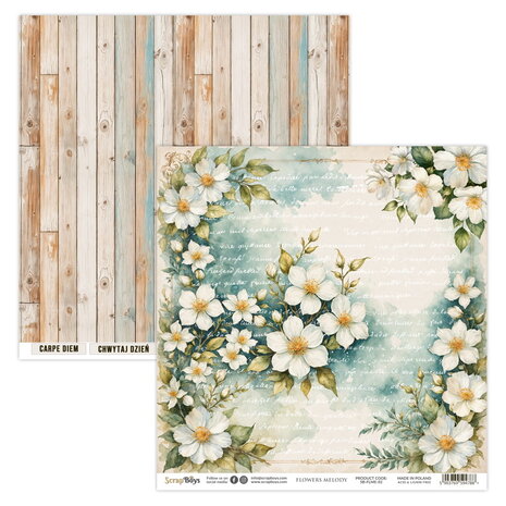 ScrapBoys Flowers Melody 8x8 Inch Paper Pad (SB-FLME-10)