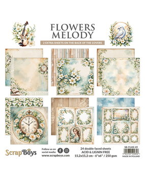 ScrapBoys Flowers Melody 6x6 Inch Paper Pad (SB-FLME-09) ScrapBoys Flowers Melody 6x6 Inch Paper Pad (SB-FLME-09)