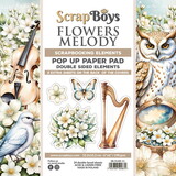 ScrapBoys Flowers Melody 6x6 Inch Pop Up Paper Pad (SB-FLME-11)