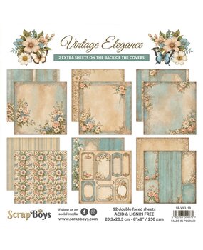 ScrapBoys Vintage Elegance 8x8 Inch Paper Pad (SB-VIEL-10) ScrapBoys Vintage Elegance 8x8 Inch Paper Pad (SB-VIEL-10)