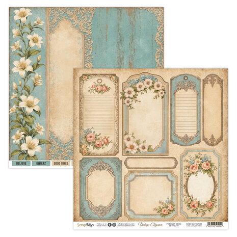 ScrapBoys Vintage Elegance 8x8 Inch Paper Pad (SB-VIEL-10)