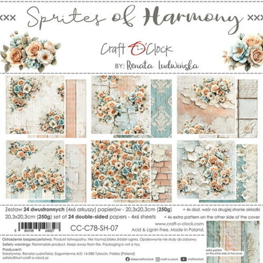 Craft O'Clock Sprites of Harmony 8x8 Inch Paper Set (CC-C78-SH-07)