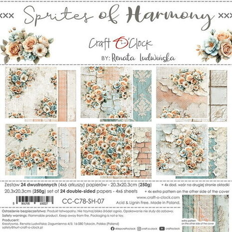 Craft O'Clock Sprites of Harmony 8x8 Inch Paper Set (CC-C78-SH-07)