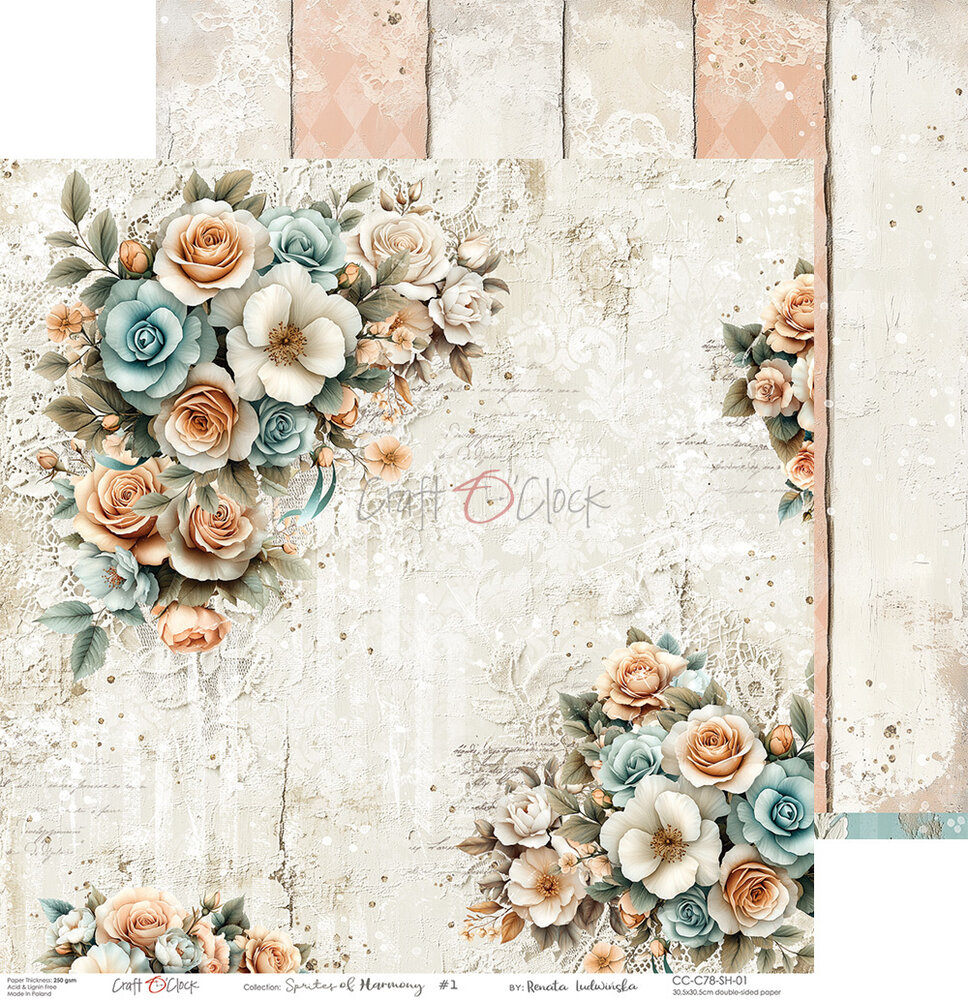 Craft O'Clock Sprites of Harmony 8x8 Inch Paper Set (CC-C78-SH-07)