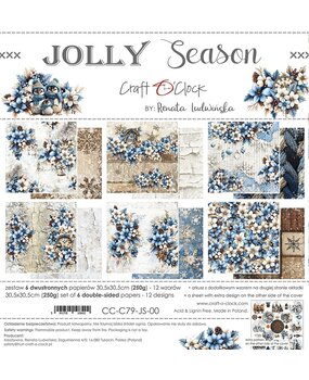 Craft O'Clock Jolly Season 12x12 Inch Paper Set (CC-C79-JS-00) Craft O'Clock Jolly Season 12x12 Inch Paper Set (CC-C79-JS-00)