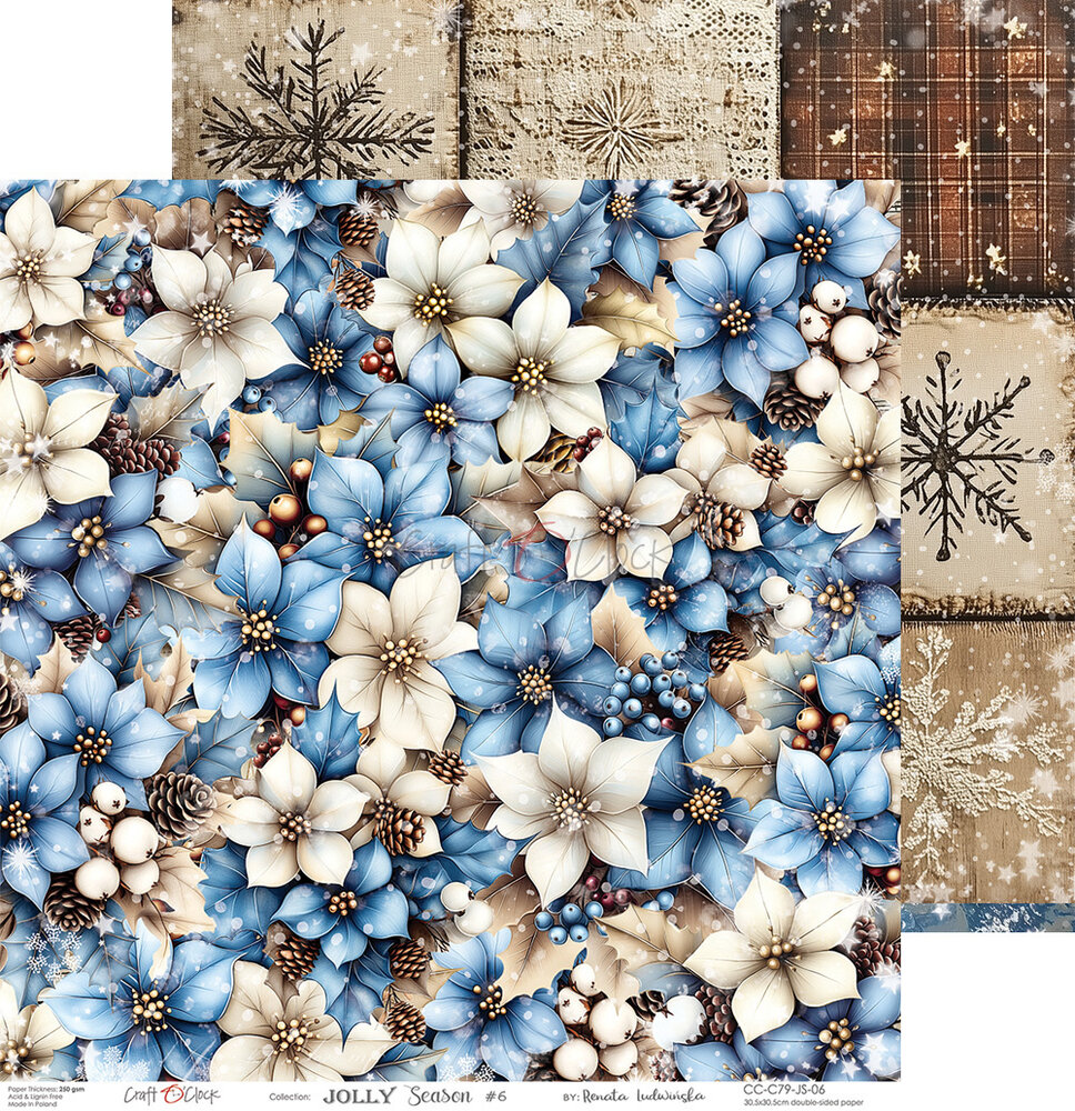 Craft O'Clock Jolly Season 12x12 Inch Paper Set (CC-C79-JS-00)