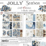 Craft O'Clock Jolly Season 8x8 Inch Medum Papers Set (CC-C79-JS-09)