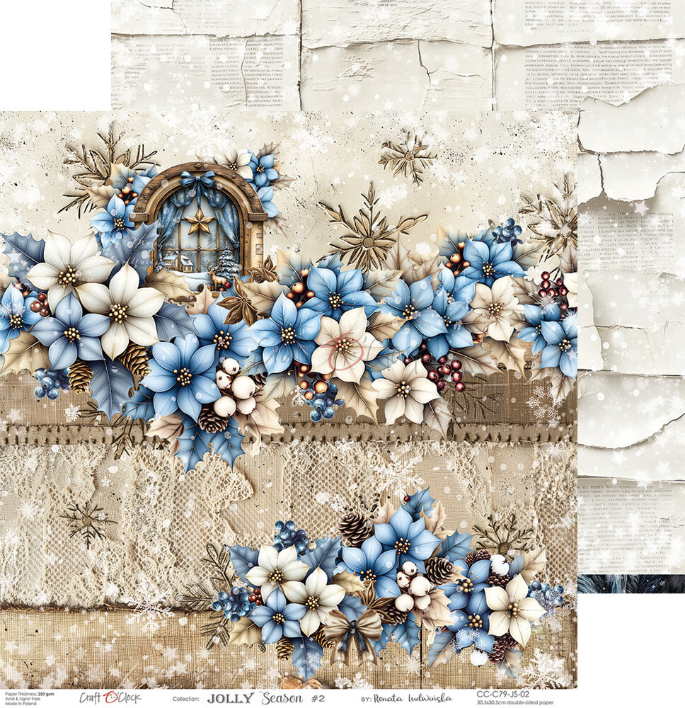 Craft O'Clock Jolly Season 6x6 Inch Paper Set (CC-C79-JS-10)