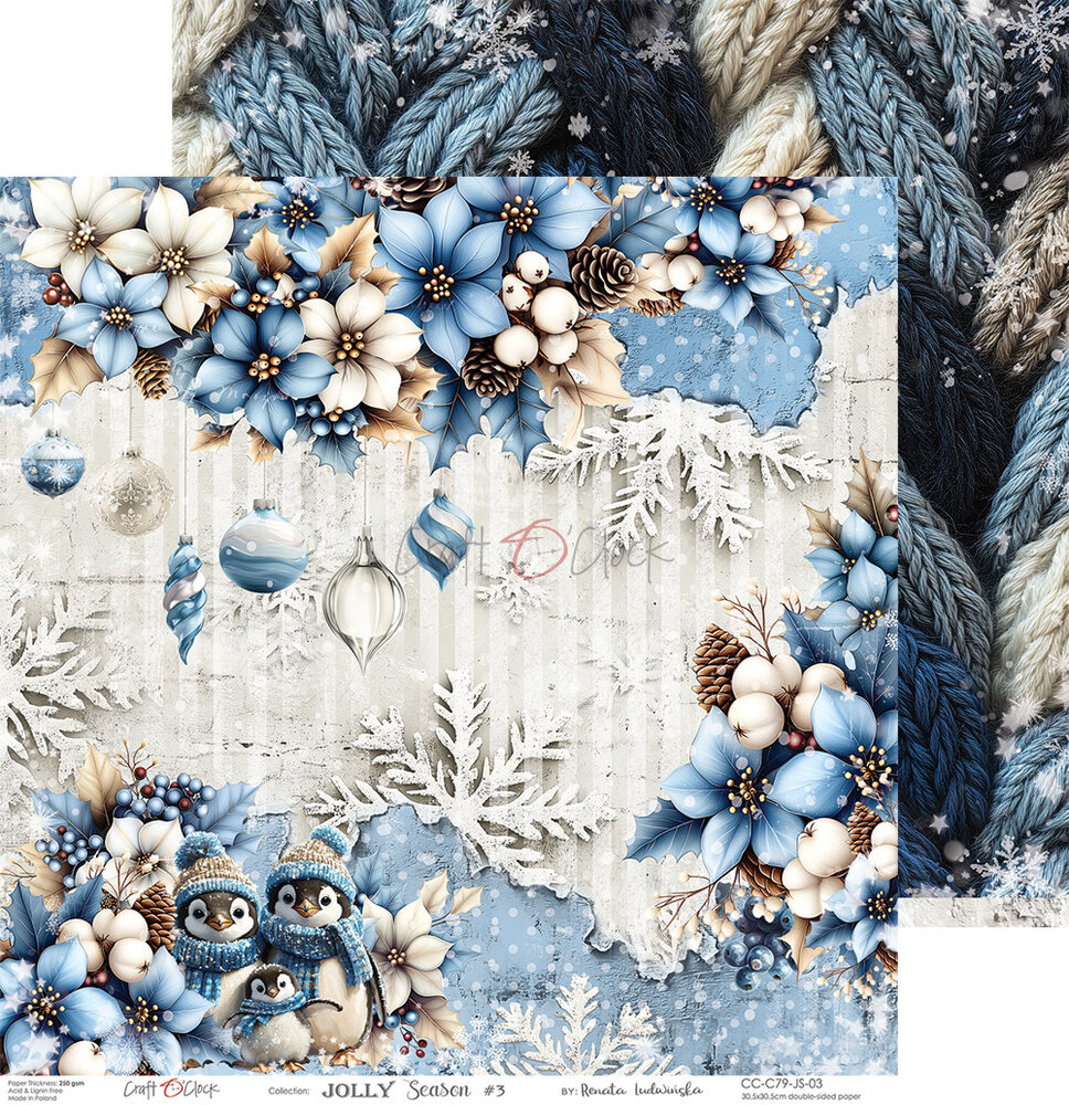 Craft O'Clock Jolly Season 6x6 Inch Paper Set (CC-C79-JS-10)