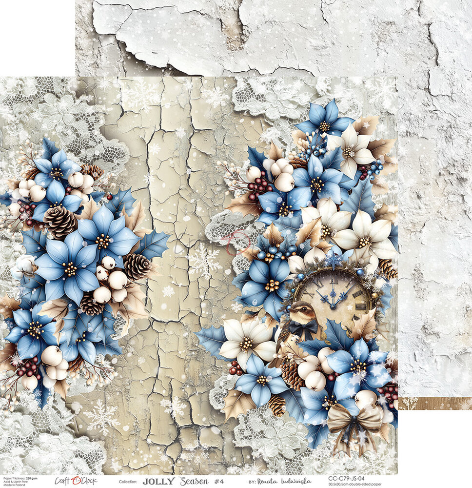 Craft O'Clock Jolly Season 6x6 Inch Paper Set (CC-C79-JS-10)