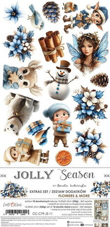 Craft O'Clock Jolly Season Extras Set Flowers & More (CC-C79-JS-11)