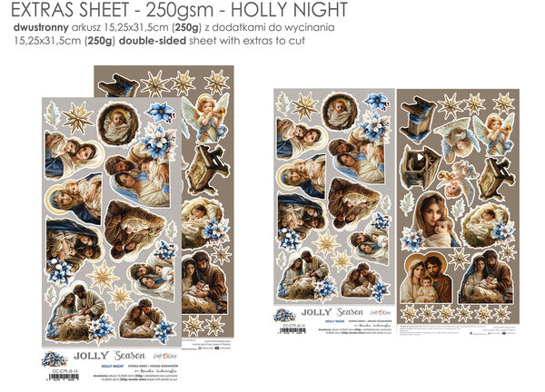 Craft O'Clock Jolly Season Extras Sheet Holly Night (CC-C79-JS-14)