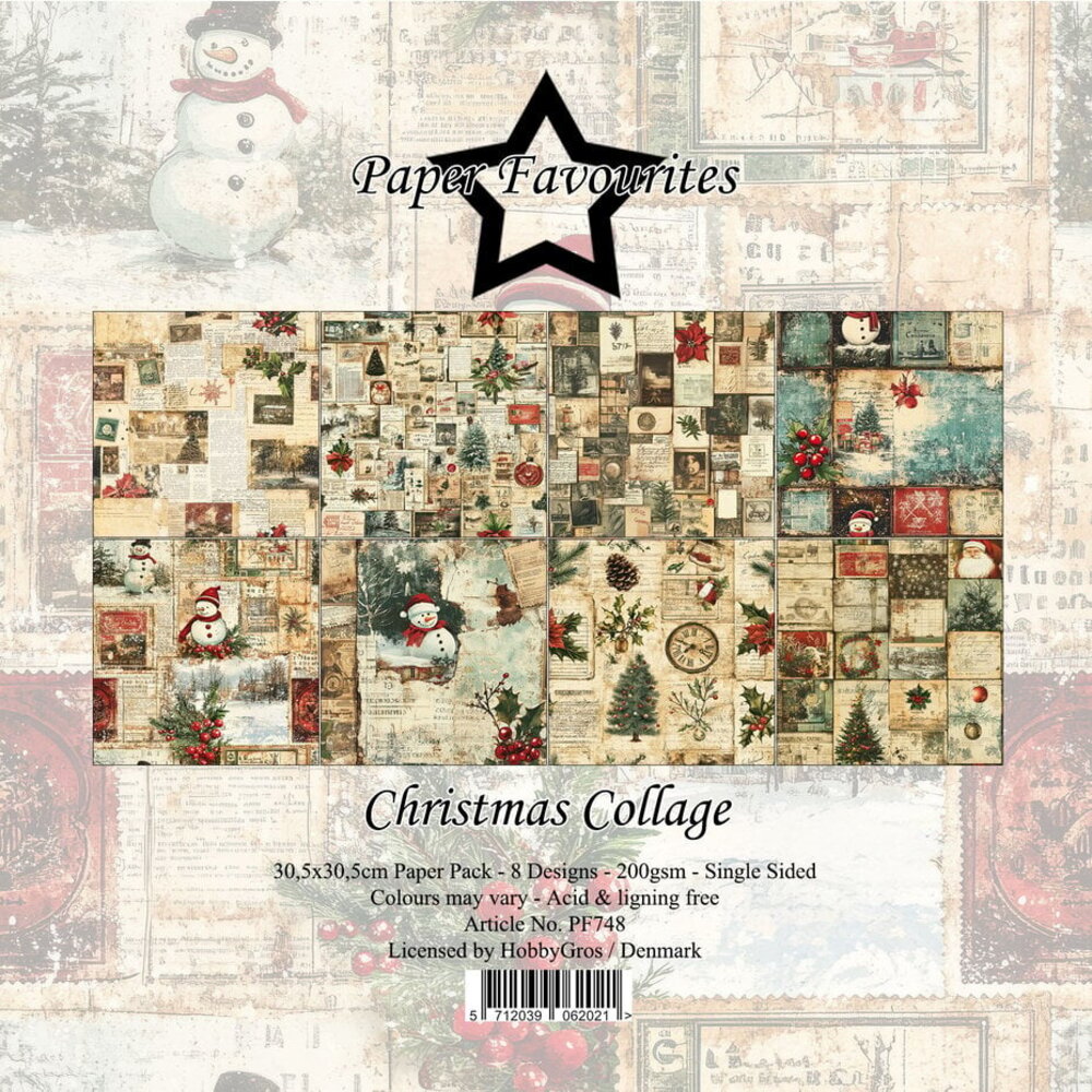 Paper Favourites Christmas Collage 12x12 Inch Paper Pad (PF748)
