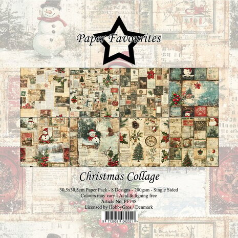 Paper Favourites Christmas Collage 12x12 Inch Paper Pad (PF748)