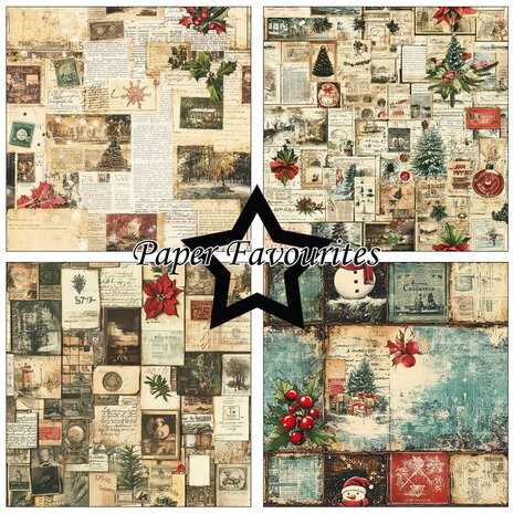 Paper Favourites Christmas Collage 12x12 Inch Paper Pad (PF748)