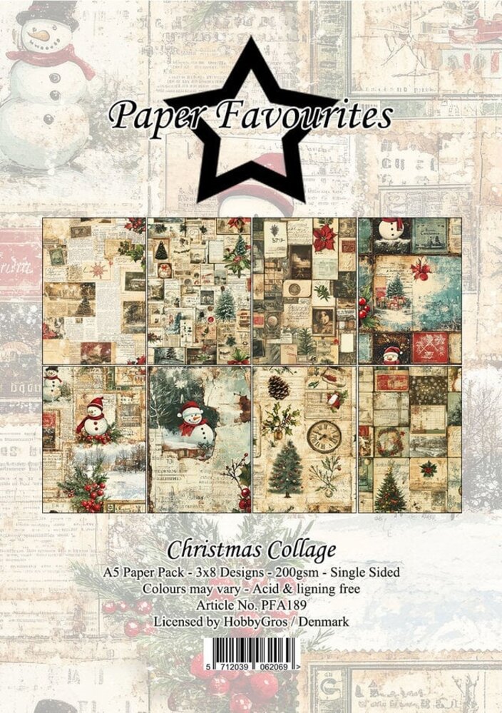 Paper Favourites Christmas Collage A5 Paper Pad (PFA189) Paper Favourites Christmas Collage A5 Paper Pad (PFA189)