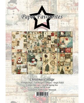 Paper Favourites Christmas Collage A5 Paper Pad (PFA189) Paper Favourites Christmas Collage A5 Paper Pad (PFA189)