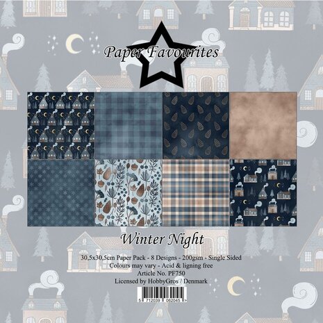 Paper Favourites Winter Night 12x12 Inch Paper Pad (PF750)