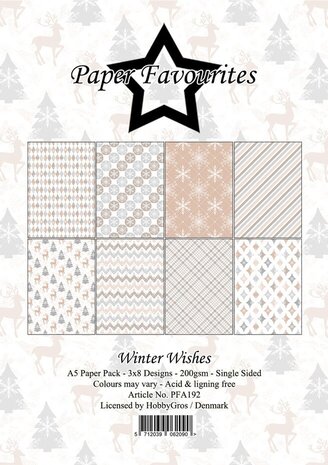 Paper Favourites Winter Wishes A5 Paper Pad (PFA192)