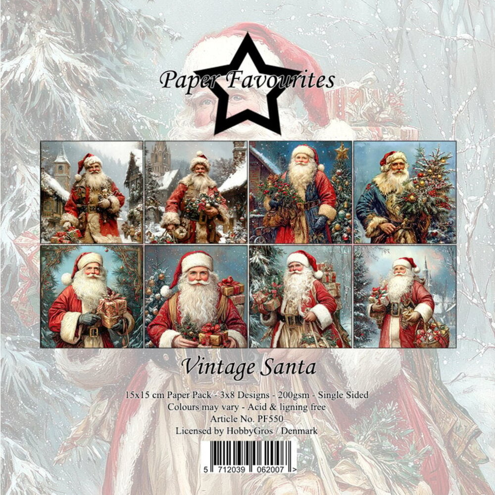 Paper Favourites Vintage Santa 6x6 Inch Paper Pad (PF550)